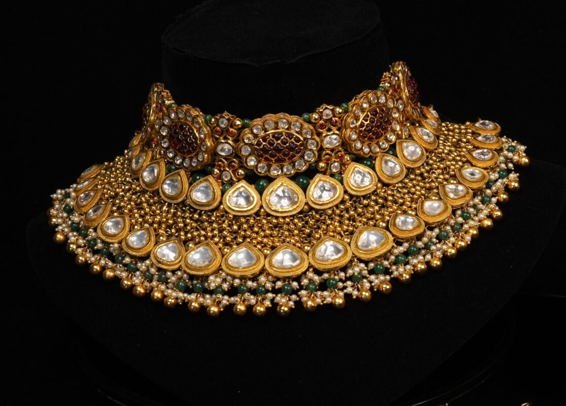 Exquisite Green Kundan Choker Necklace