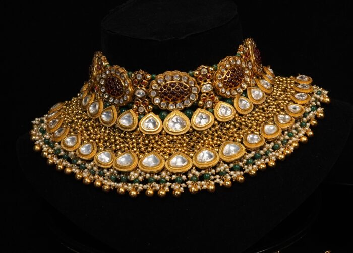 Exquisite Green Kundan Choker Necklace