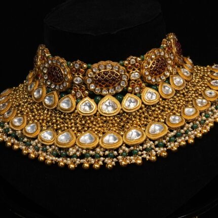 Exquisite Green Kundan Choker Necklace