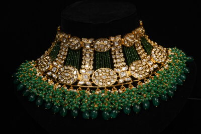 Indian Wedding Green Choker Necklace Set