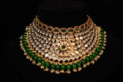 Green Magnificient Kundan Choker Necklace