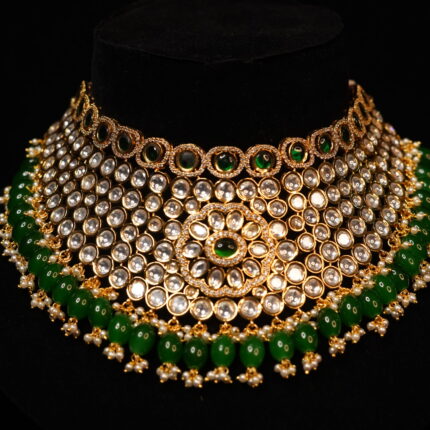 Green Magnificient Kundan Choker Necklace